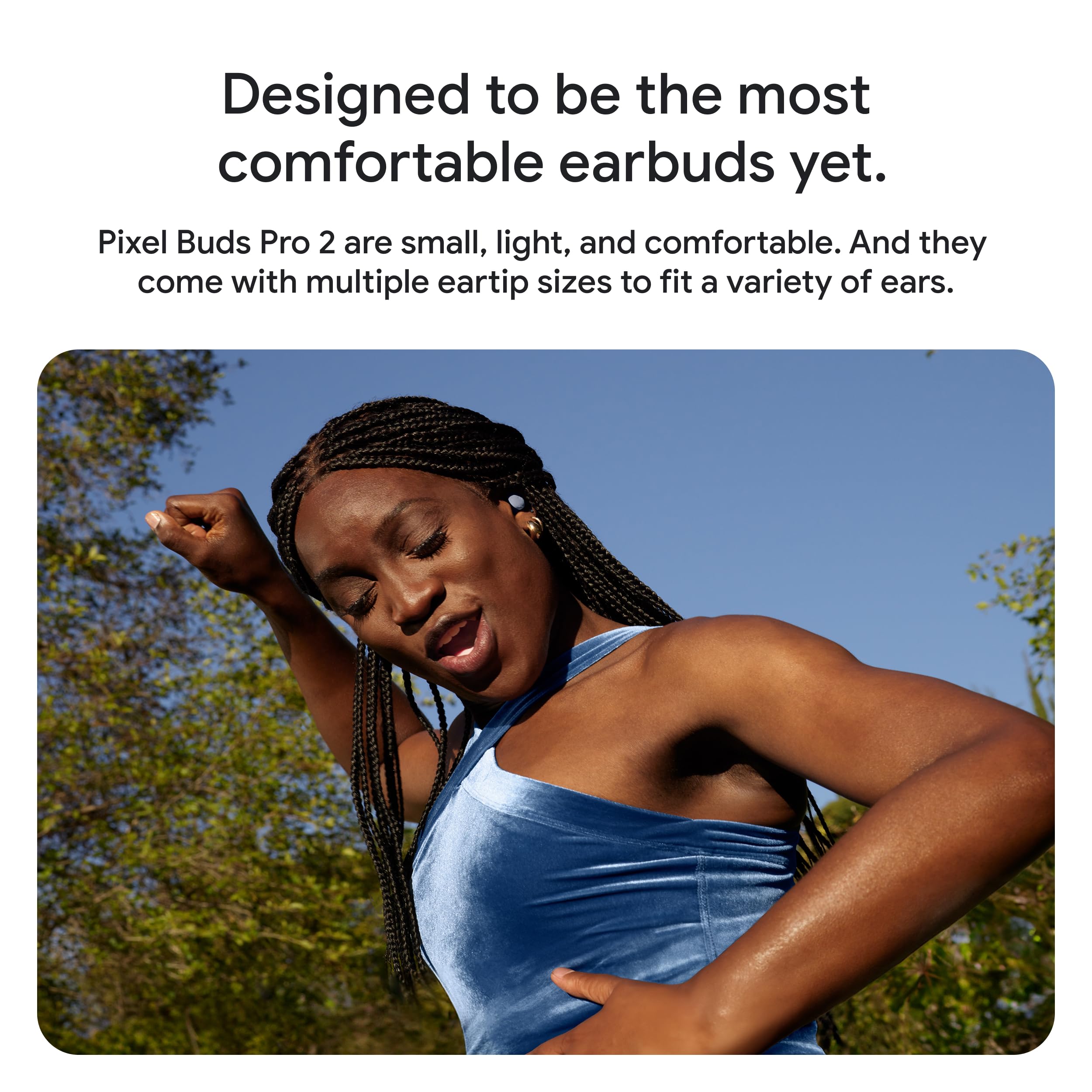 Google Pixel Buds Pro 2 - Wireless Bluetooth Earbuds with Pro-Level Active Noise Cancellation - Built for Gemini, Your Google AI Assistant - Hazel