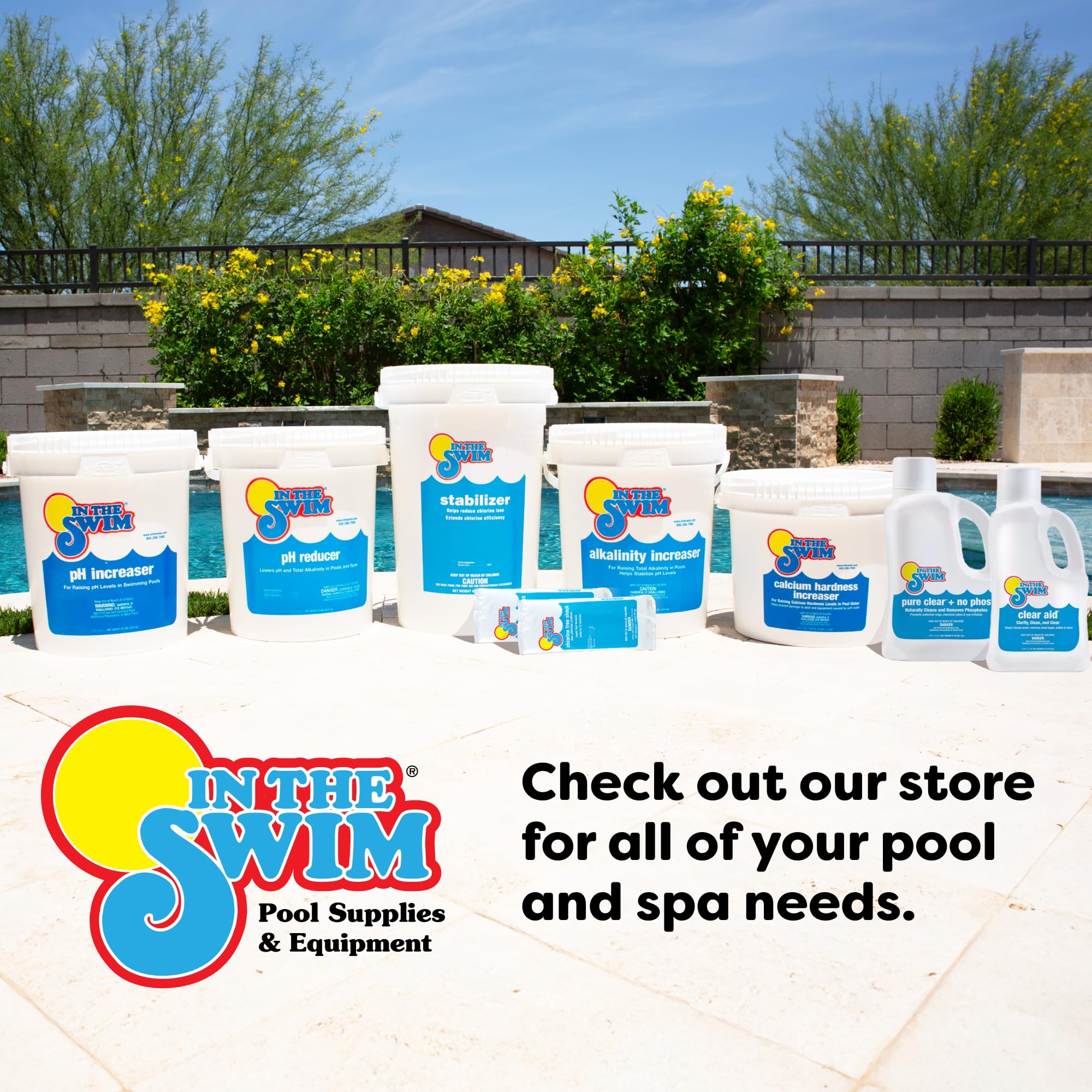 In The Swim Chlorine Neutralizer for Swimming Pools - Quickly Reduces Chlorine Sanitizer Levels - 90% Sodium Thiosulfate - 2.25 Pounds