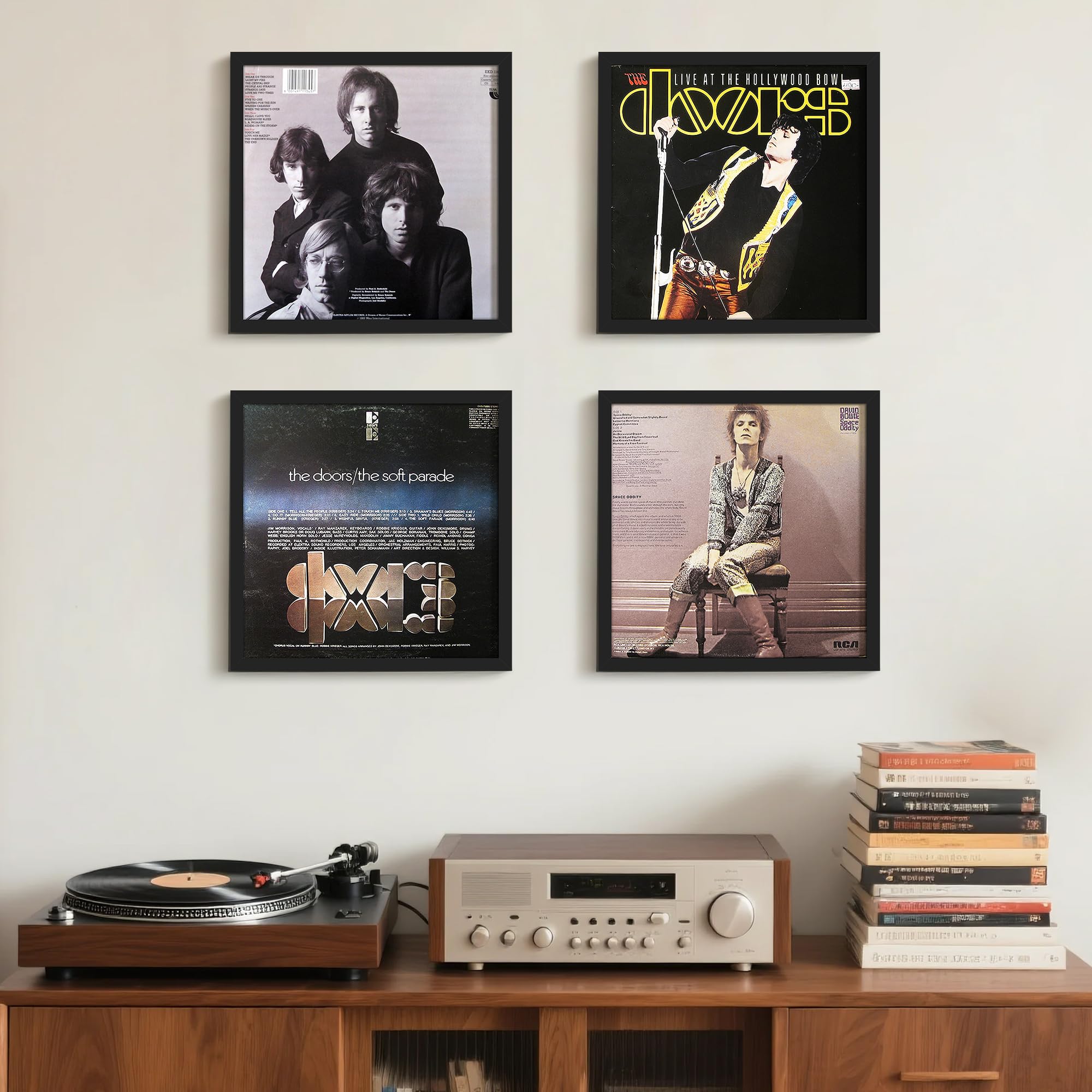 upsimples 12.5x12.5 Record Frame, Vinyl Frames for 12inch Album Cover, Wall Display for Home Decor, Black, 2 Pack