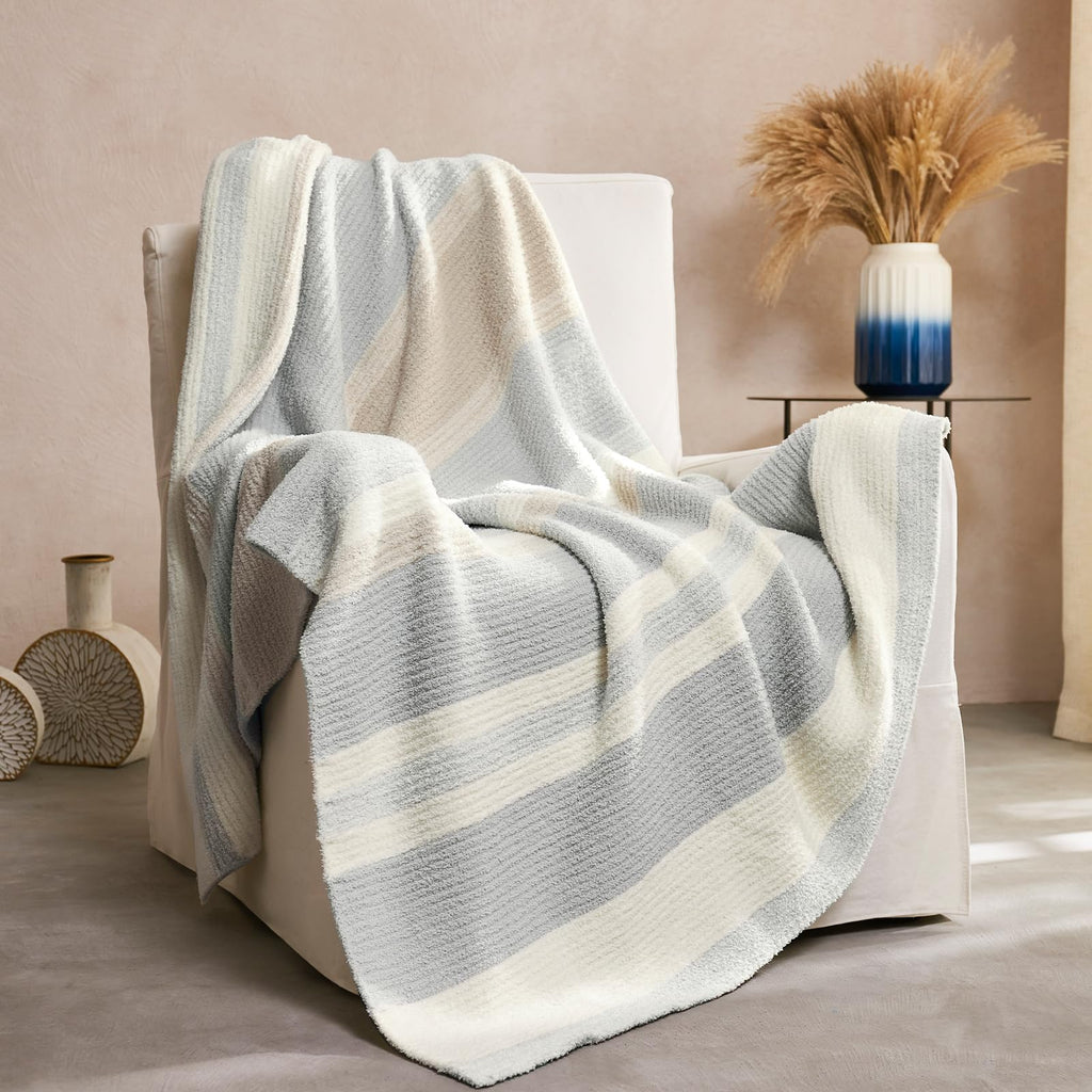 Checkered Throw Blanket, Black Soft Cozy Fluffy Knitted Throw Blankets for Couch, Sofa, Bed, Chair, Warm Fuzzy Travel Picnic Lightweight Plaid Blanket, 50x70 inches