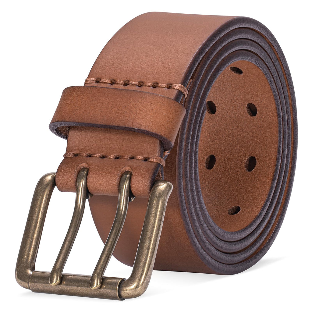 Thicken Full Grain Leather Mens Belt Heavy Duty Mens Work Belt Mens Belt High Hardness Buckle Packed In Gift Box