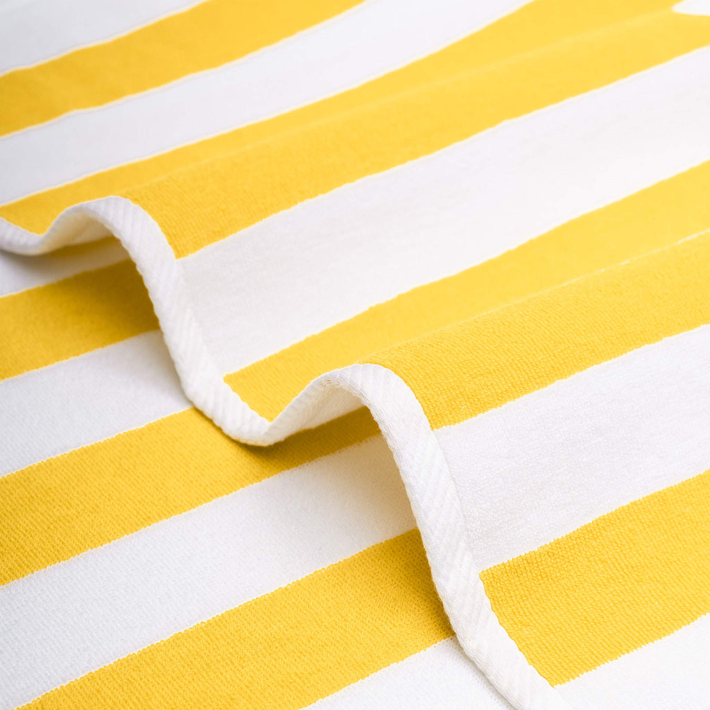 American Soft Linen Cabana Striped Beach Towels, 30x60 inch 4 Piece Oversize Pool Towels, Quick Drying Sand Free Swim Towels, Beige