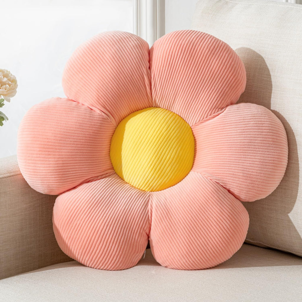 Flower Pillow, Blue Throw Pillows Cute Daisy Decorative Pillow Cushion Seating Home Decorative for Bed, Sofa, Couch