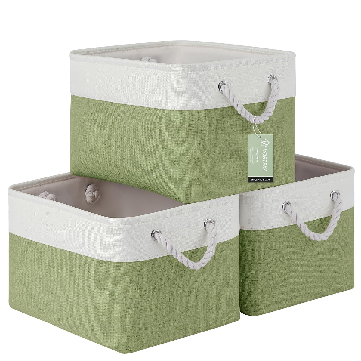 Storage Baskets for Shelves 11.8x7.9x5.2 Inch, Foldable Fabric Storage Bins with Handles, Small Storage Baskets for Organizing Closet, Office, Home Organization (1-Pack, Gray)