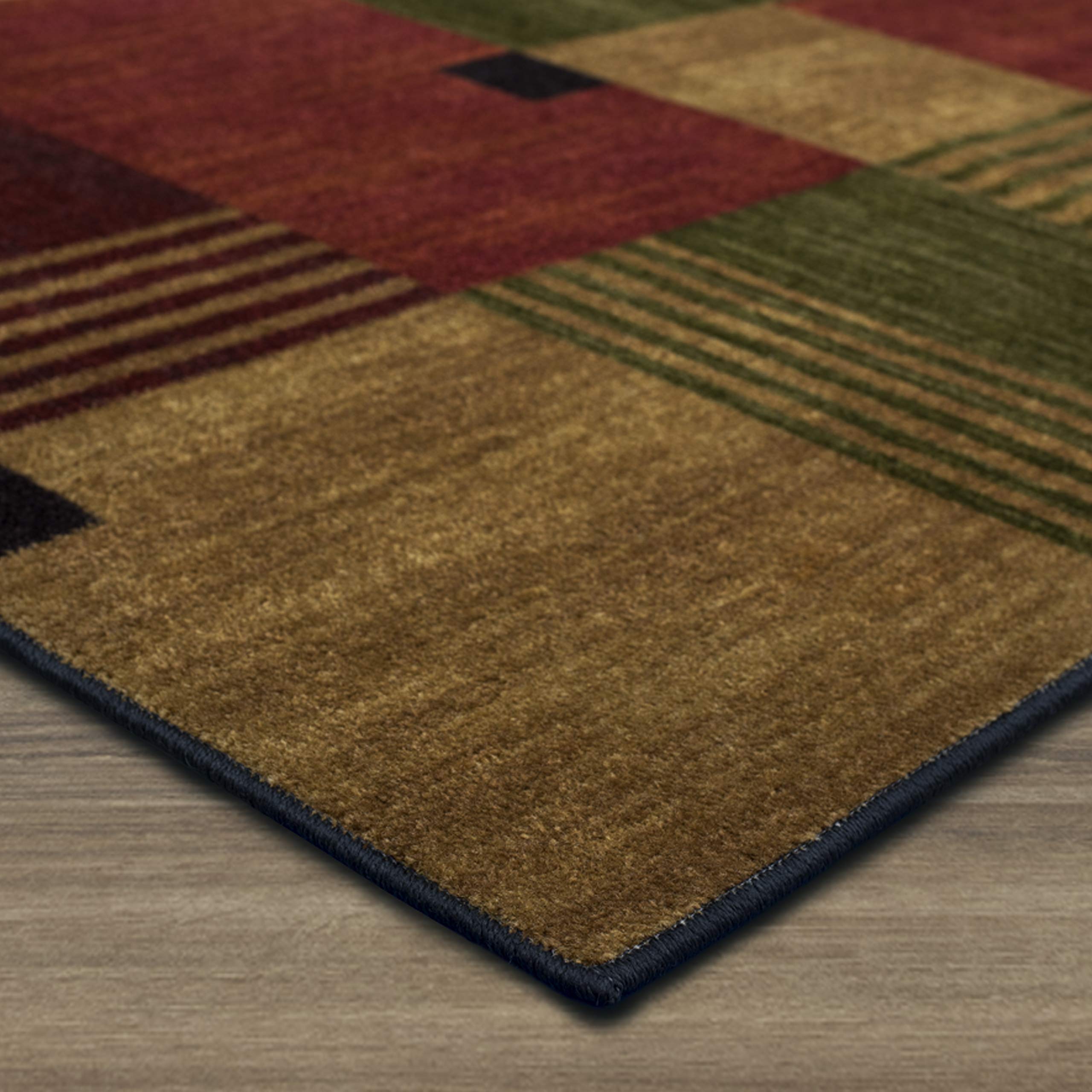 Mohawk Home Alliance Modern Geometric 1' 8" x 2' 10" Area Rug - Red - Perfect for Living Room, Dining Room, Office