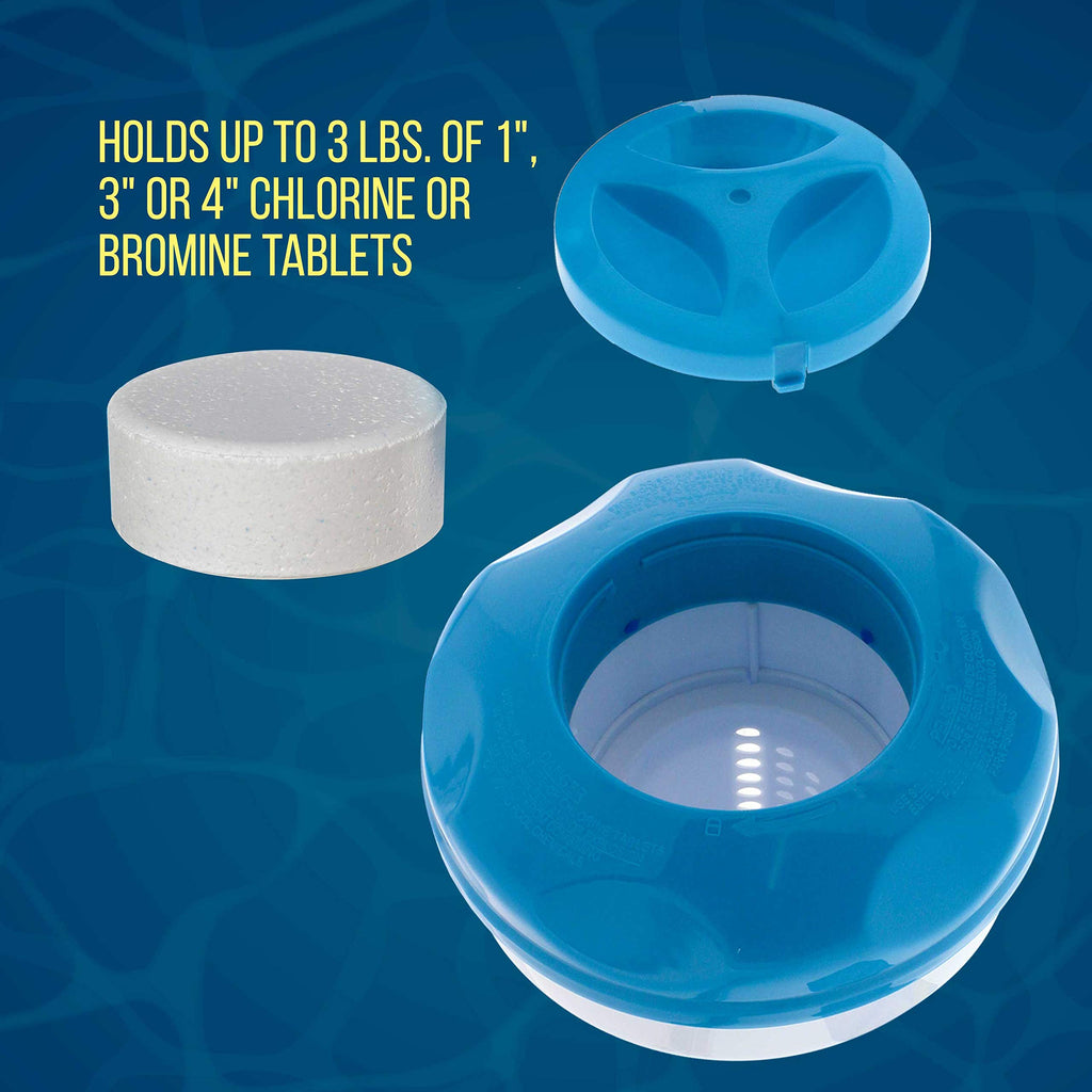 U.S. Pool Supply Pool Chlorine Floater, 3" Tablet Floating Dispenser