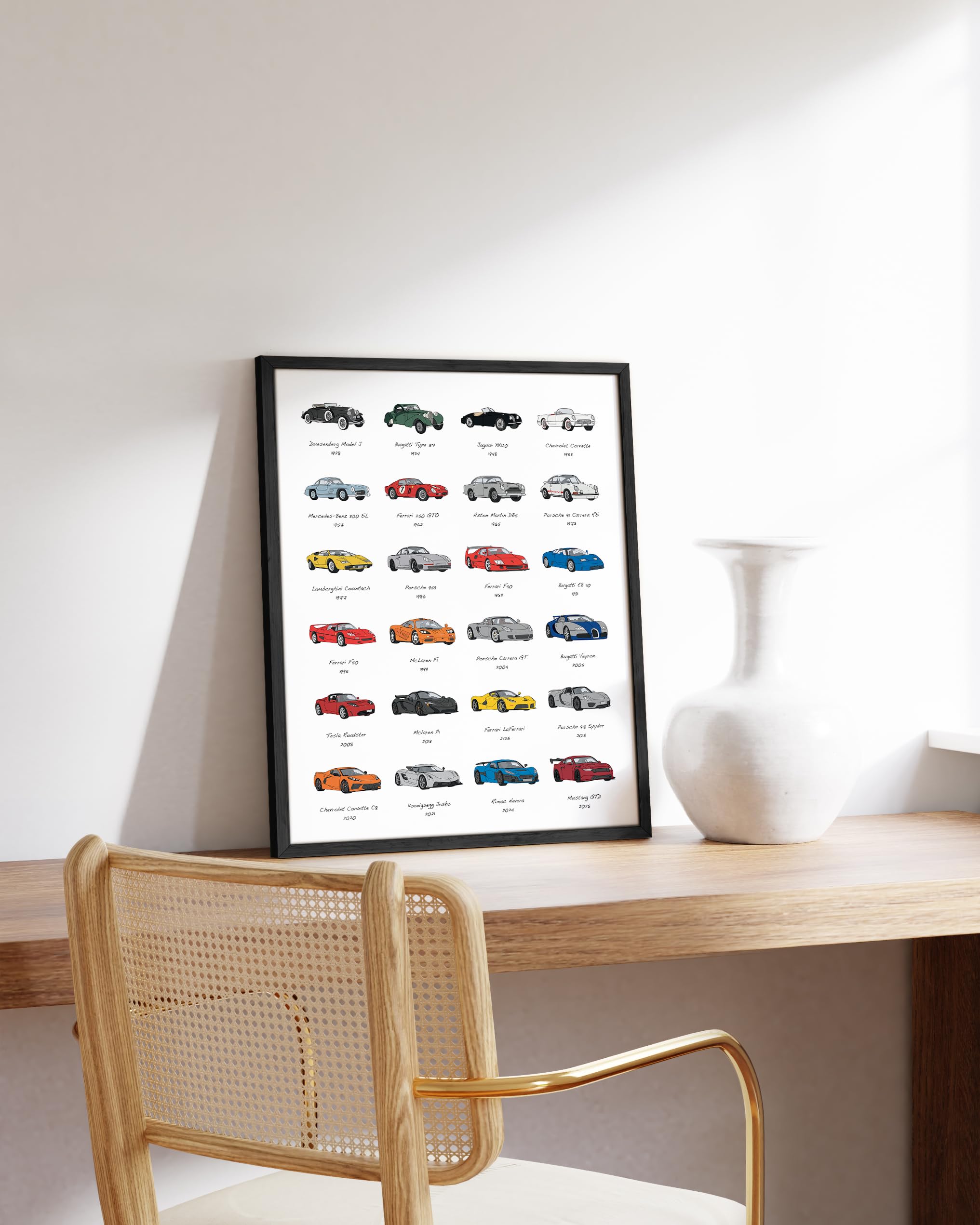 HAUS AND HUES Video Game Art, Video Game Posters for Boys Room, Gaming Room Decor for Boys Wall Decor, Gamer Wall Decor, Gaming Decorations (Beige Frame, 12x16)
