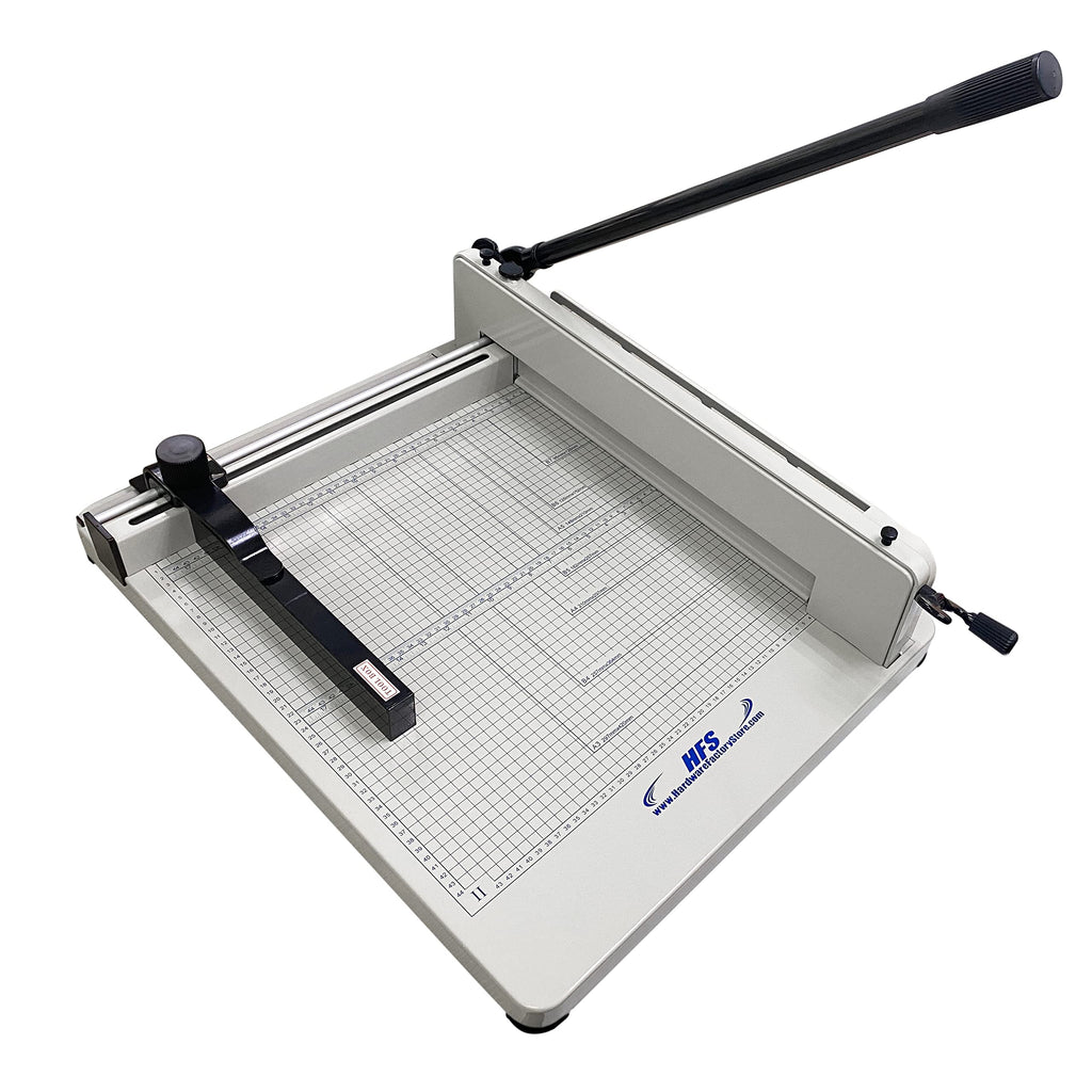 HFS(R) Heavy Duty Guillotine Paper Cutter 400 Sheet Capacity | Solid Steel Construction (A3-17'' paper cutter)