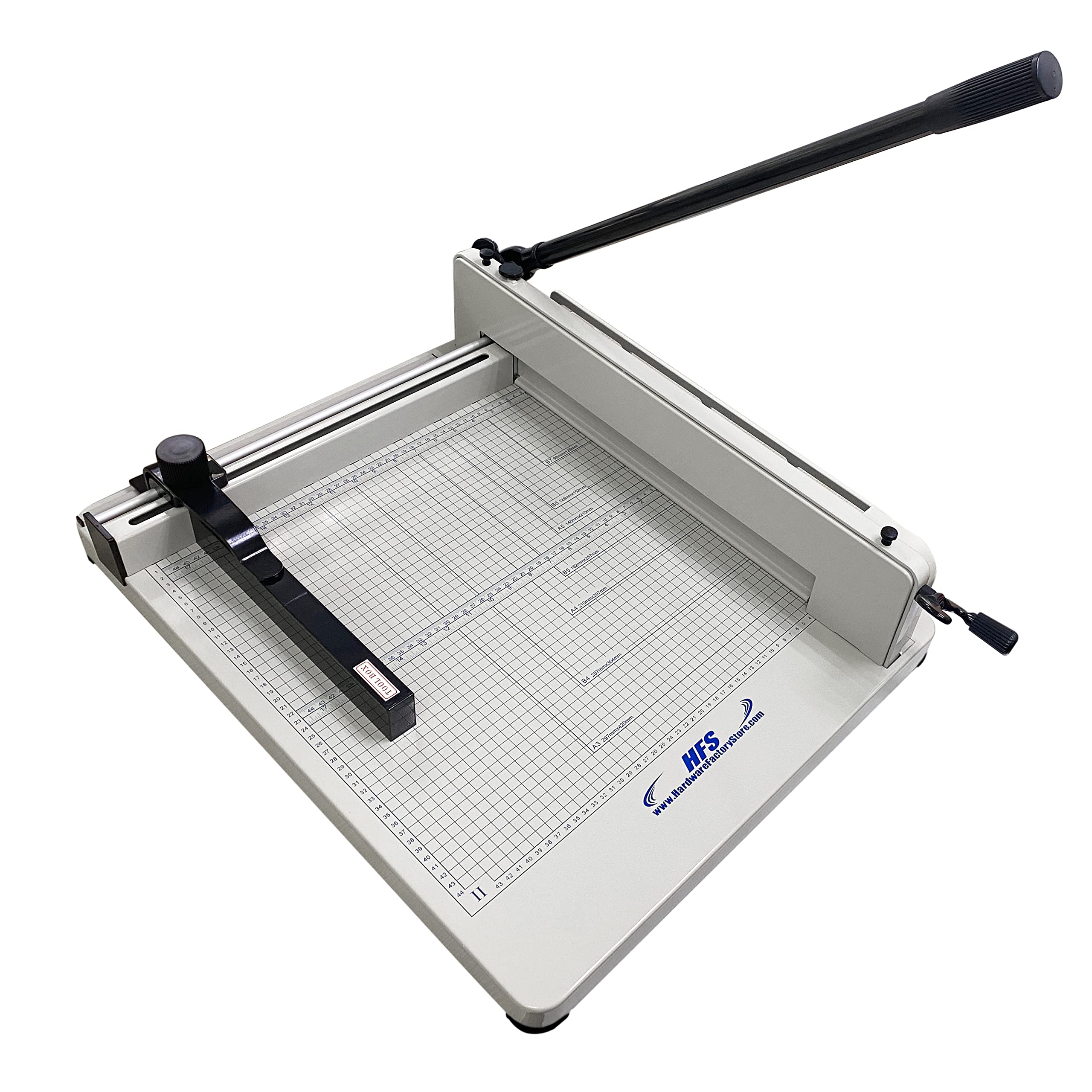 HFS(R) Heavy Duty Guillotine Paper Cutter 400 Sheet Capacity | Solid Steel Construction (A3-17'' paper cutter)