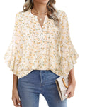Timeson Women's 3/4 Sleeve Top | Dressy, Casual
