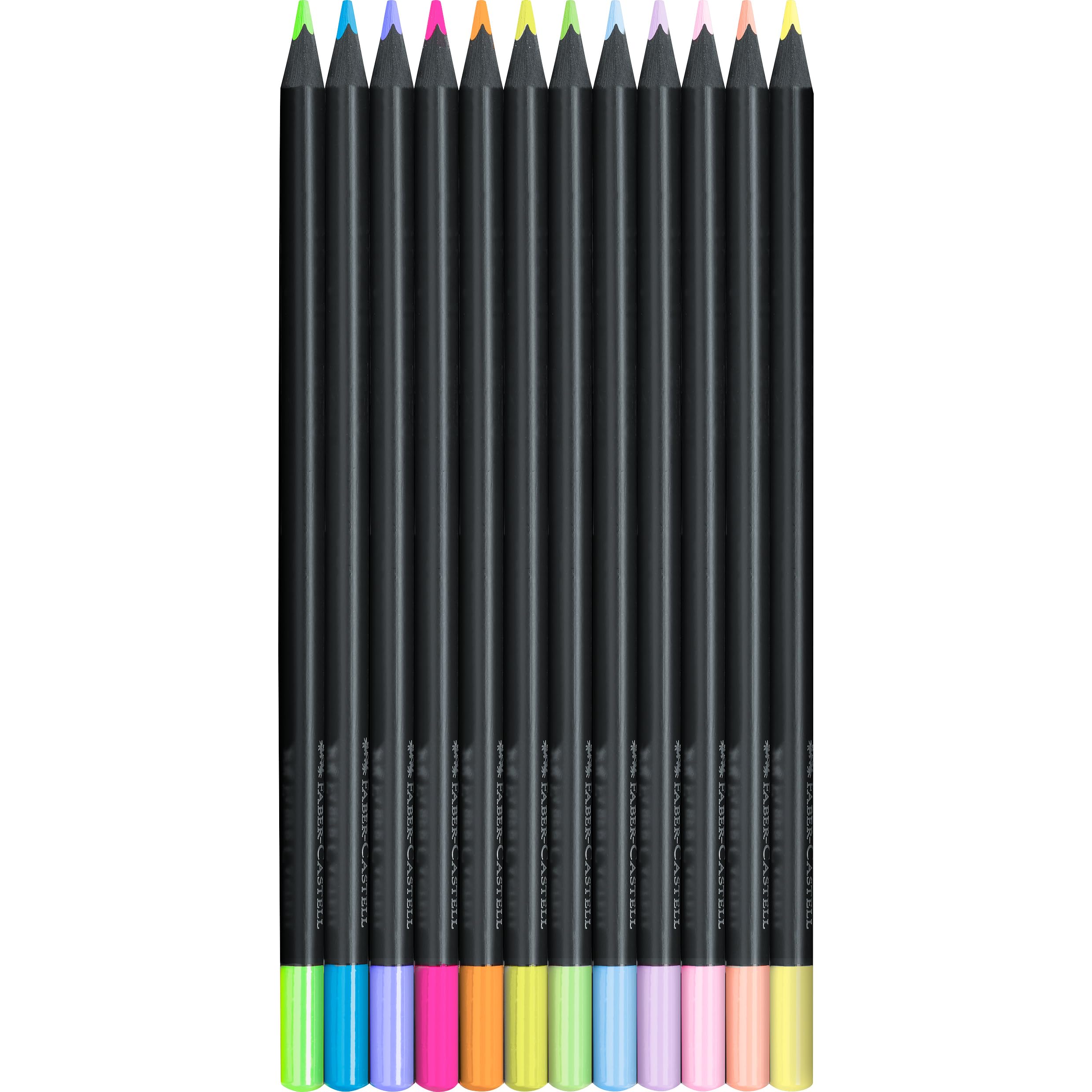 Faber-Castell Black Edition Colored Pencils| Great Back to School Art Supplies | Classic (12 Count)