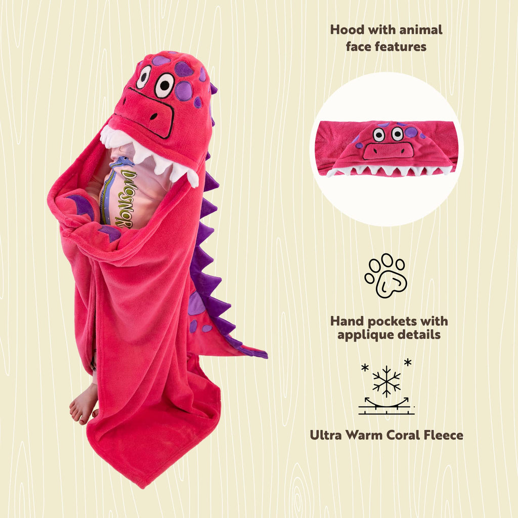 Lazy One Wearable Hooded Blanket for Kids, Animal Hooded Blanket (Bigfoot)