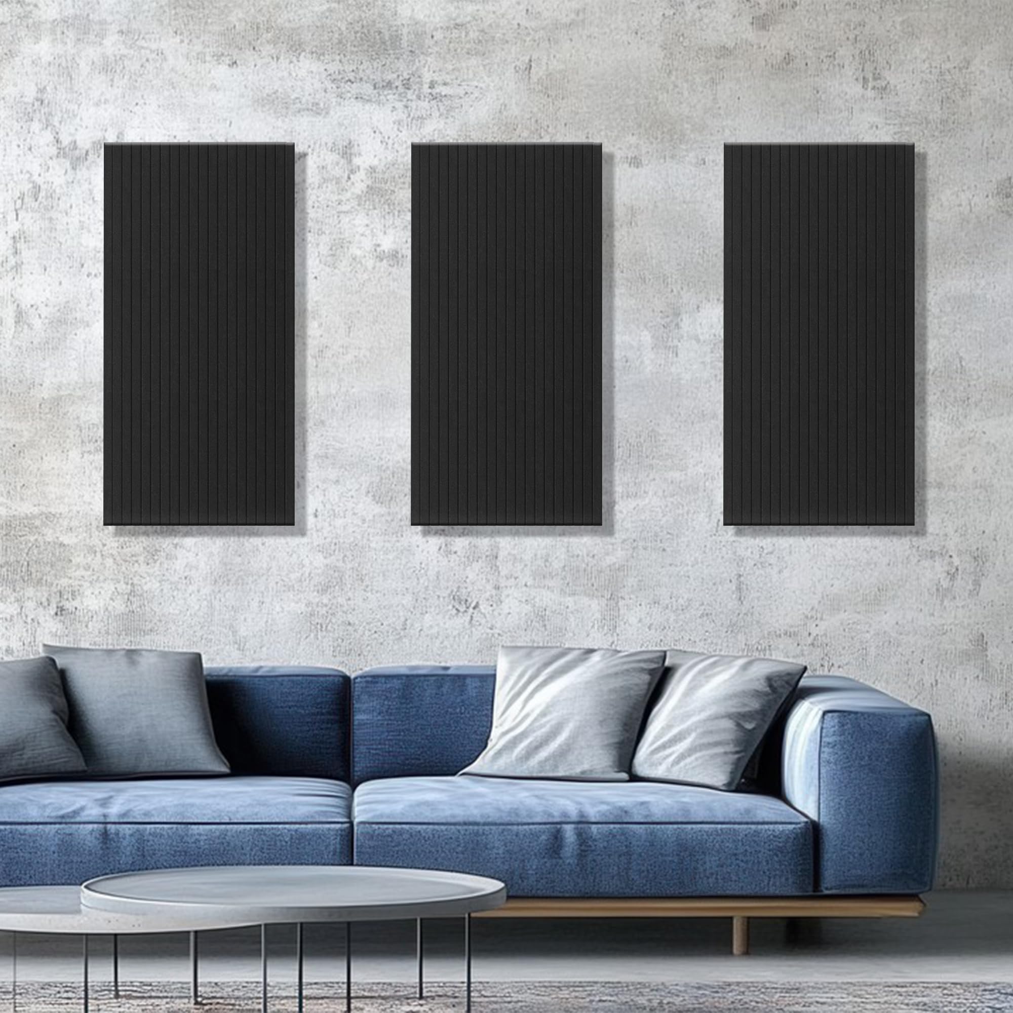 Art Acoustic Panels for Wall,5 Pack Sound Absorbing Panels,47.2” x 23.6” Soundproof Wall Panels,High-Density Acoustic Wall Panels,Decorative Sound Panels with Wood-Look