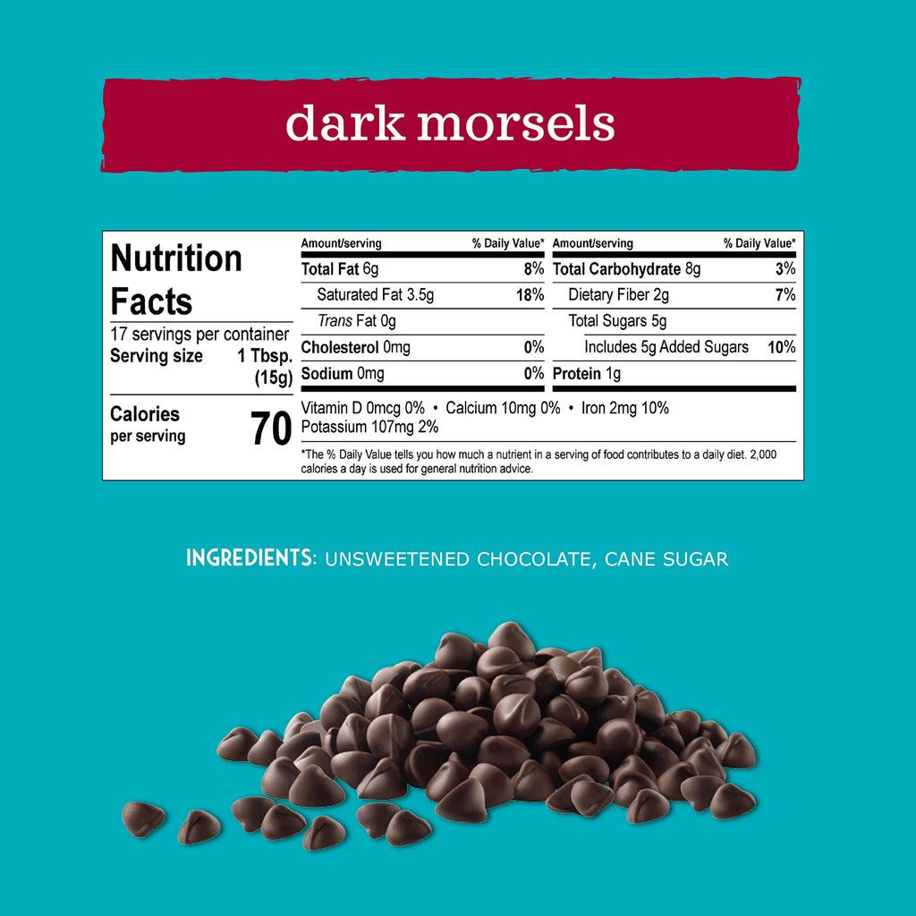 Enjoy Life Baking Dark Chocolate Morsels, Dairy Free , Soy Free, Nut Free, Non GMO, Gluten Free, Vegan Chocolate Chips, 9 oz bag