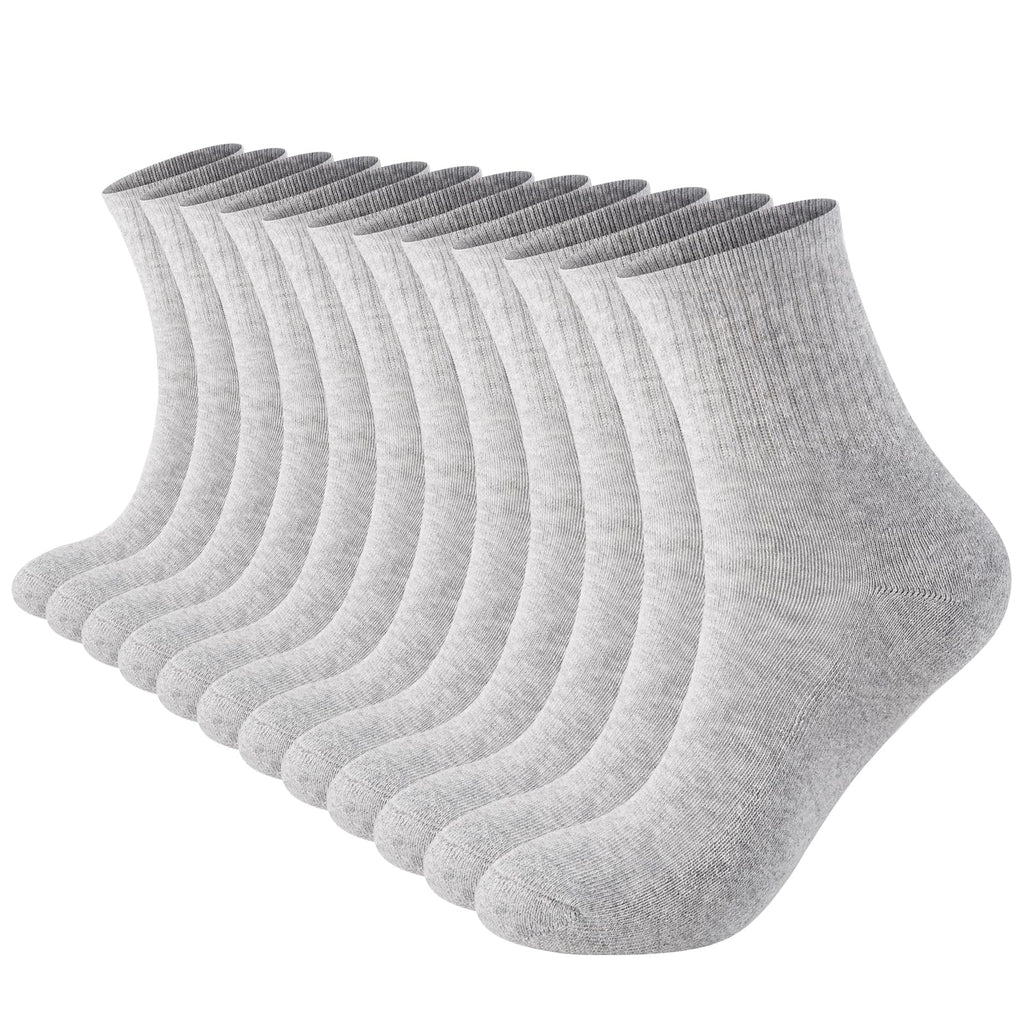 Monxiery Womens Cotton Cushioned Ankle Socks, Athletic Quarter Mini Crew Socks.