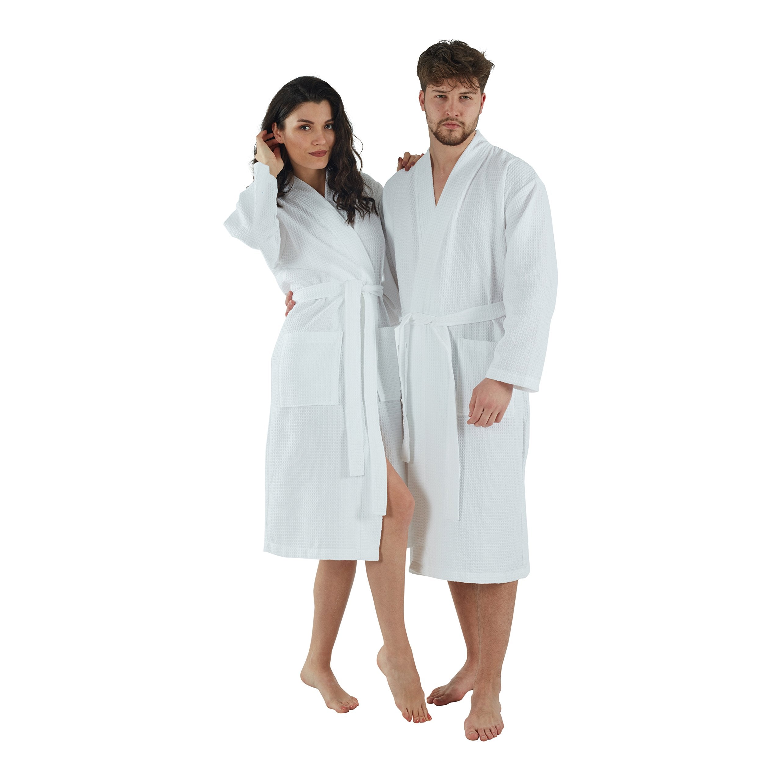 BAGNO MILANO Mens Robes, Waffle Robes For Men, Turkish Cotton Mens Bathrobes