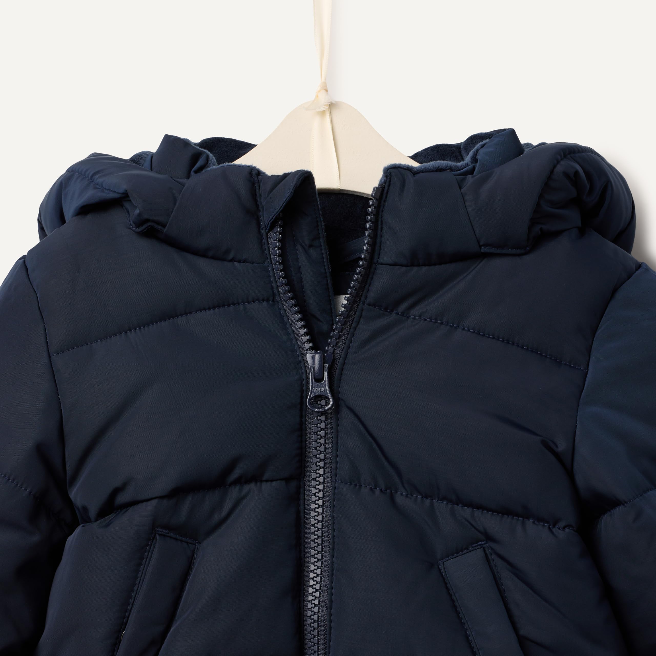 Amazon Essentials x Sofia Grainge Babies, Toddlers, and Boys' Water-Resistant Hooded Puffer Jacket