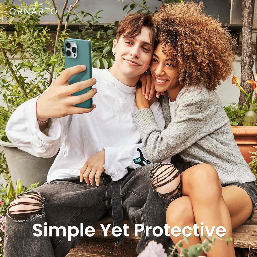 ORNARTO Compatible with iPhone 14 Pro Case 6.1, Slim Liquid Silicone 3 Layers Full Covered Soft Gel Rubber Phone Case Protective Cover with Microfiber Lining 6.1 inch-Baby Blue