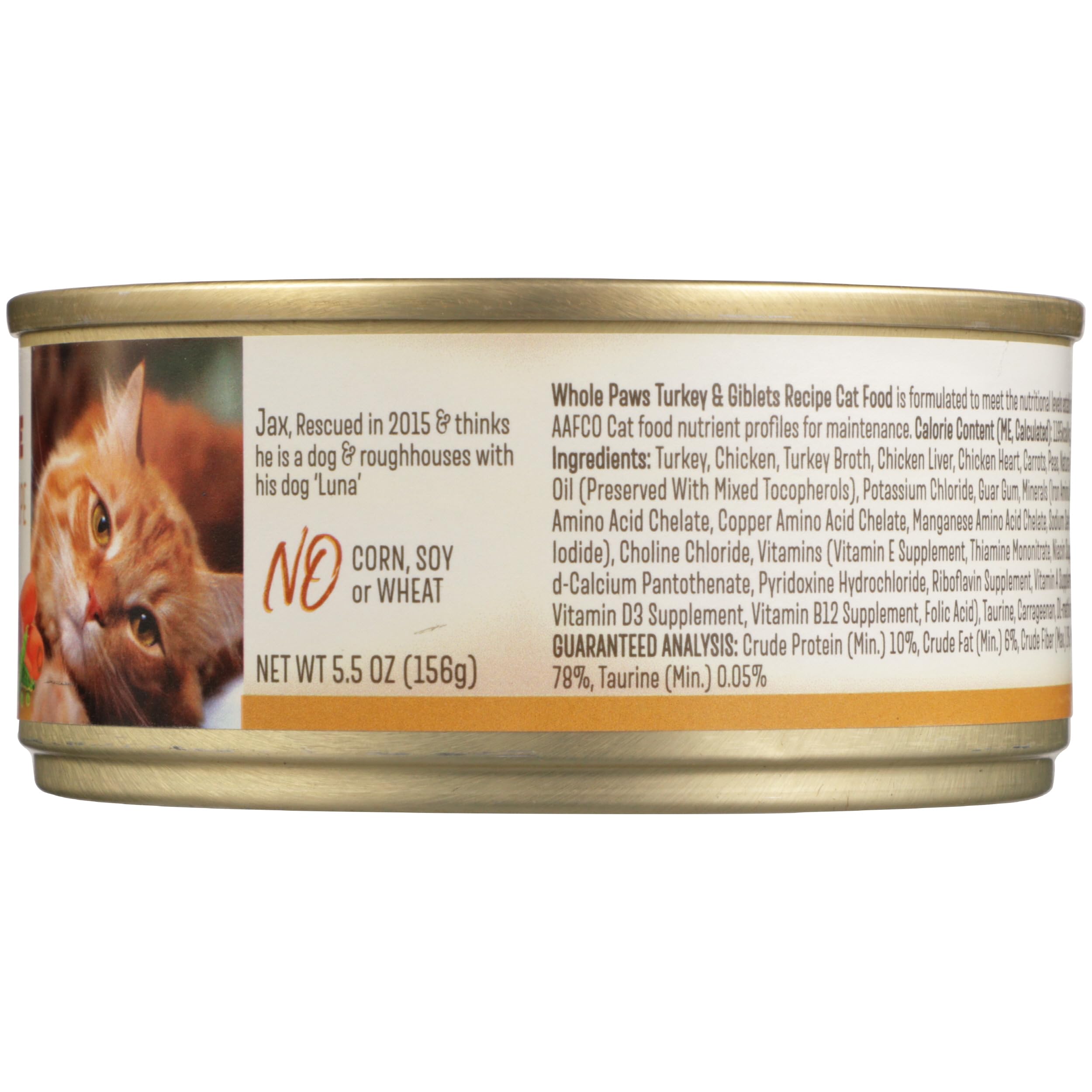 Whole Paws, Grain-Free Wet Cat Food, Chicken Paté, 5.5 Ounce