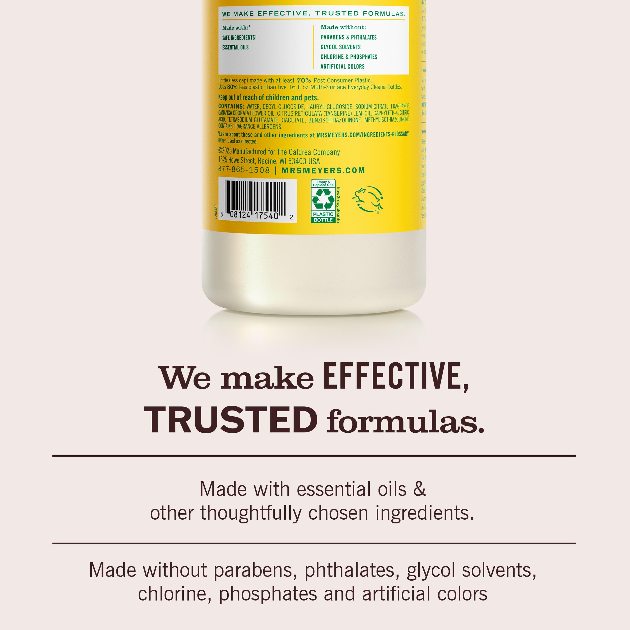MRS. MEYER'S CLEAN DAY Multi-Surface Cleaner Concentrate, Use to Clean Floors, Tile, Counters, Lavender, 32 fl. oz