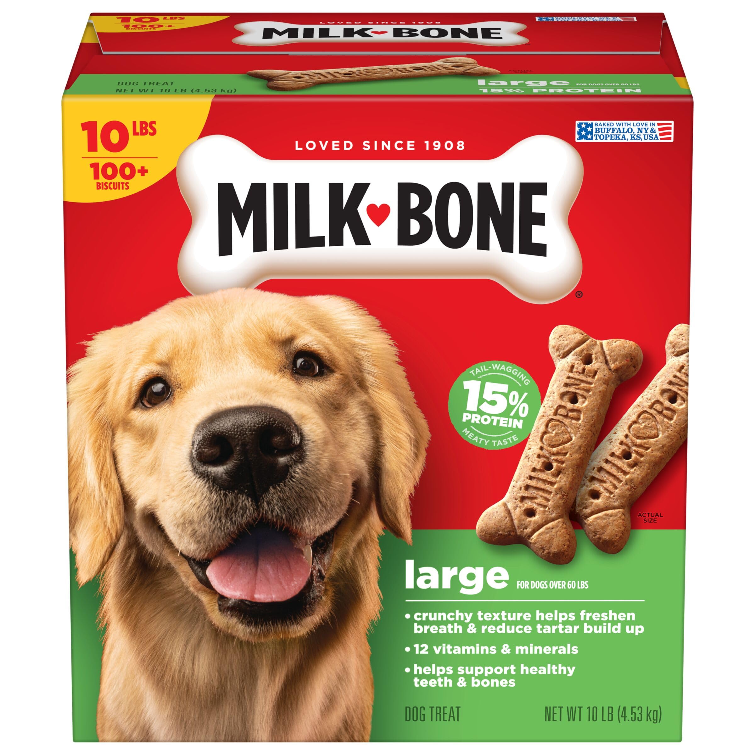Milk-Bone Crunchy Small Dog Treats, 24 Oz. Boxes, Original Beef Flavor (Pack of 12)