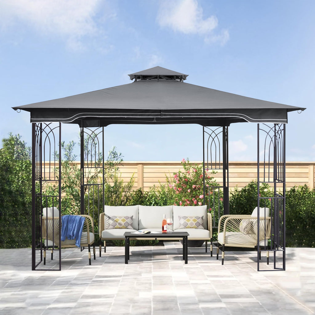 SCOCANOPY Replacement Gazebo Canopy Compatible with 10 x 12 Regency II Patio Gazebo Model L-GZ798PST,A101004104,A101004105,(Forest Green)