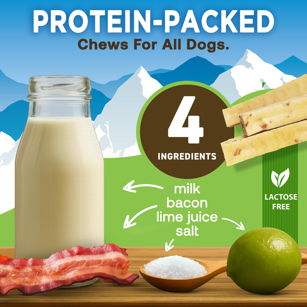 EcoKind Yak Cheese Himalayan Dog Chews, Yak Chews for Small Dogs, Long Lasting Bone for Aggressive Chewers, Only 3 Ingredients, Natural High Protein Treat, No Additives, Lactose Free, Small - 16 Chews
