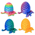 Easter Basket Stuffers 3D Printed Dragon Eggs with Dragon Inside Surprise Mystery Easter Egg Fidget Toy, Articulated Crystal Toys for Kid Easter Egg Hunt Party Favors (1PCS)