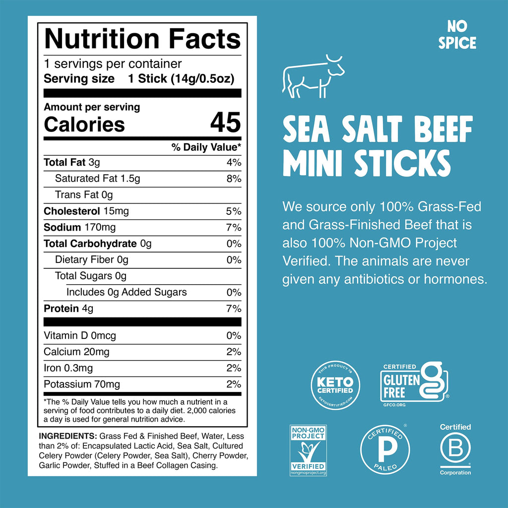 Chomps Snack Size Grass-Fed and Finished Jalapeño Beef Jerky Snack Sticks 0.5oz 24-Pack - Keto, Paleo, Whole30, 4g Lean Meat Protein, Gluten-Free, Zero Sugar Food, Non-GMO Chomplings