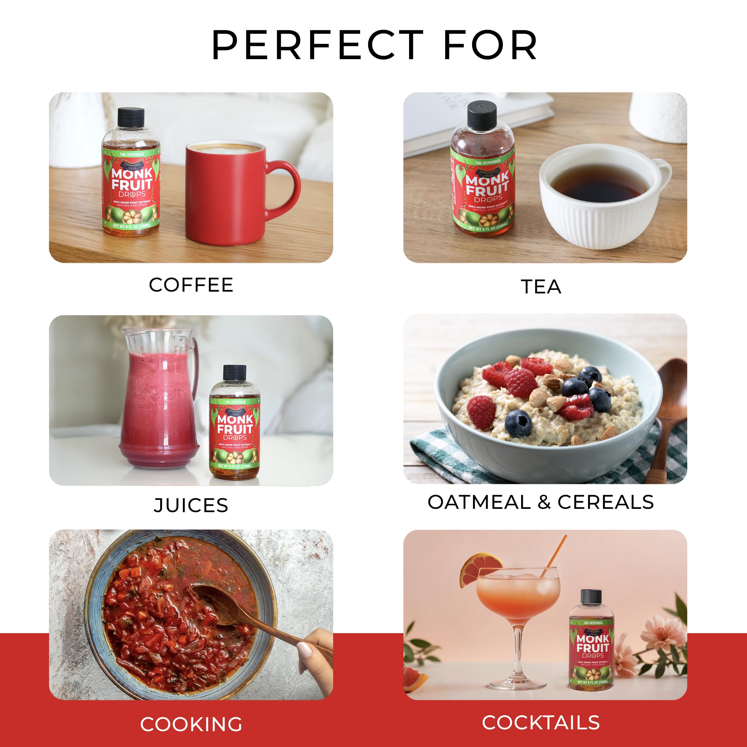 Monk Fruit Extract (6 Drops = 1 Tsp of Sugar) Zero Calories, Non-GMO, No Fillers - Liquid Monk Fruit Sweetener No Erythritol by Transparency Foods NEW FORMULA (1.7oz, 167 servings)