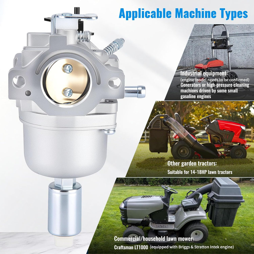 799727 Carburetor Compatible with Briggs & Stratton 799727 698620 794572 14HP 15HP 16HP 17HP 17.5 HP 18HP Intek Engines Lawn Tractor Mower Nikki Carb,with Air Filter kit