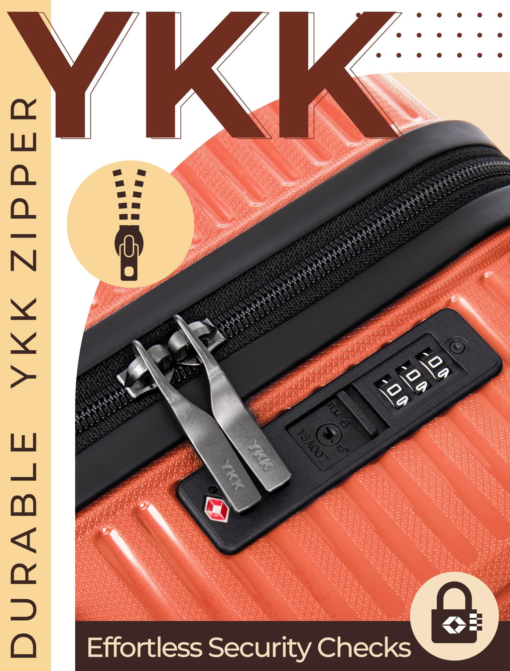 CONCEPTEN Luggage Sets,Suitcases with Wheels, Hardshell Suitcase Set, PP Carry on Luggage Set with TSA Lock, Travel Luggage (Black, Bag Type)