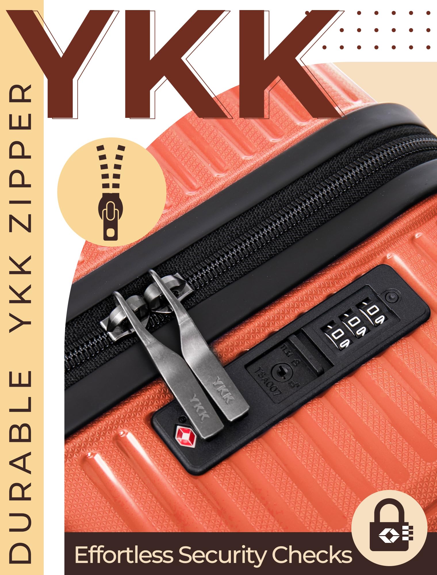 CONCEPTEN Luggage Sets,Suitcases with Wheels, Hardshell Suitcase Set, PP Carry on Luggage Set with TSA Lock, Travel Luggage (Black, Bag Type)