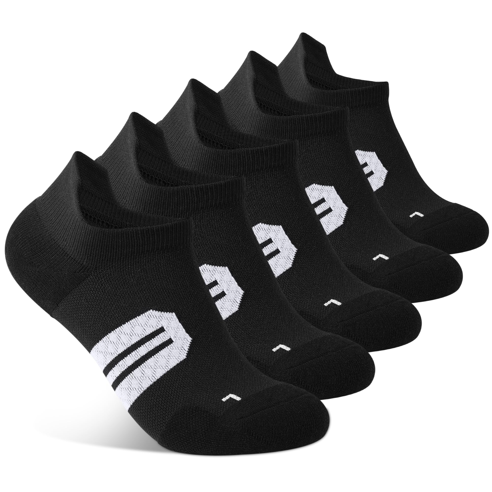 BUDERMMY Womens Ankle Compression Socks with Arch Support Athletic Low cut Running Socks for Women Workout Cushion 5 Pairs