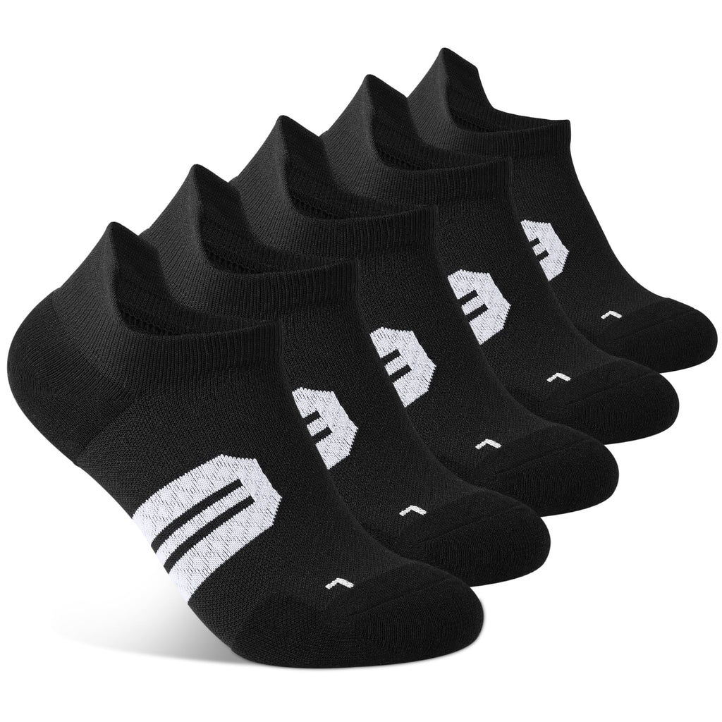 BUDERMMY Womens Ankle Compression Socks with Arch Support Athletic Low cut Running Socks for Women Workout Cushion 5 Pairs