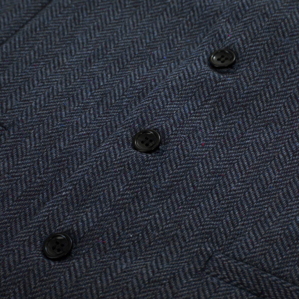 PJ PAUL JONES Men's Herringbone Tweed Suit Vest Casual Wool Blend Waistcoat
