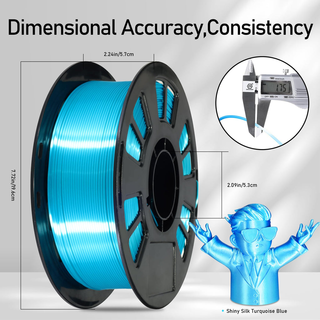 1.75mm PLA 3D Printer Filament Bundle: Glow in Dark Green/Blue/Purple/Rainbow, One Spool Clear Multi Colored, Each Spool 250g, Total 1.25Kg 3D Printing Material, 250g x 5 Spools Glow in Dark PLA