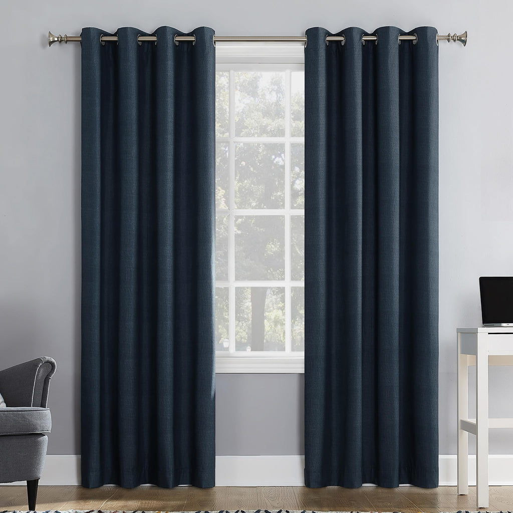 Sun Zero Columbia Thermal Insulated 100% Blackout Grommet Curtain Single Panel, 50" x 63", Cedar Orange