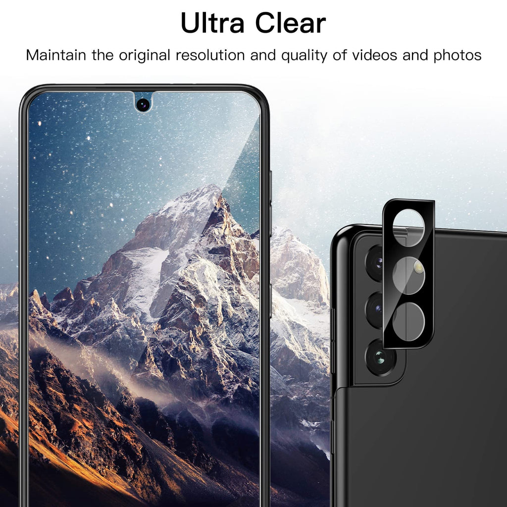 JETech Screen Protector for Samsung Galaxy S20 FE 6.5-Inch with Camera Lens Protector, Tempered Glass Film, Fingerprint ID Compatible, HD Clear, 2-Pack Each
