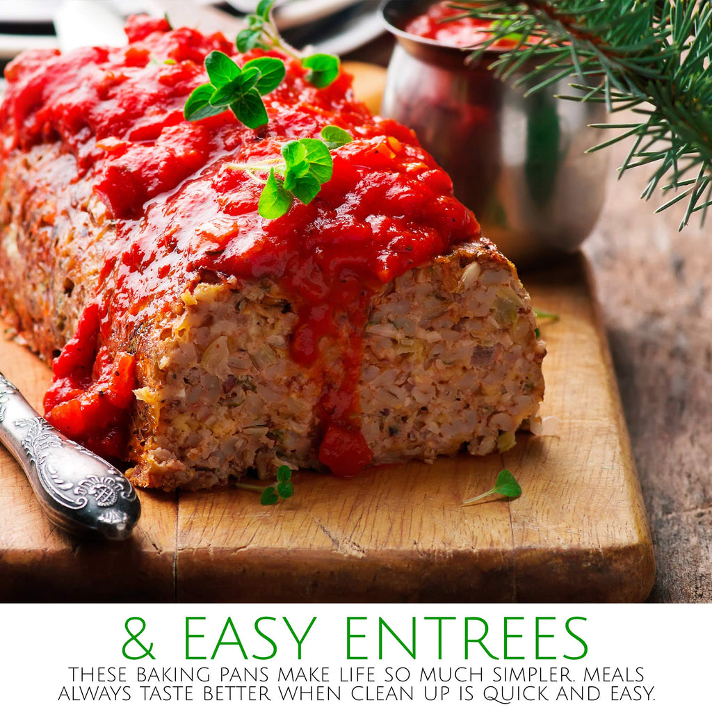 PLASTICPRO [1 Lb 10 Pack Disposable Loaf Pans Aluminum Tin Foil Meal Prep Bakeware - Cookware Perfect for Baking Cakes, Bread, Meatloaf, Lasagna 1 Pound 6'' X 3.75'' X 2''