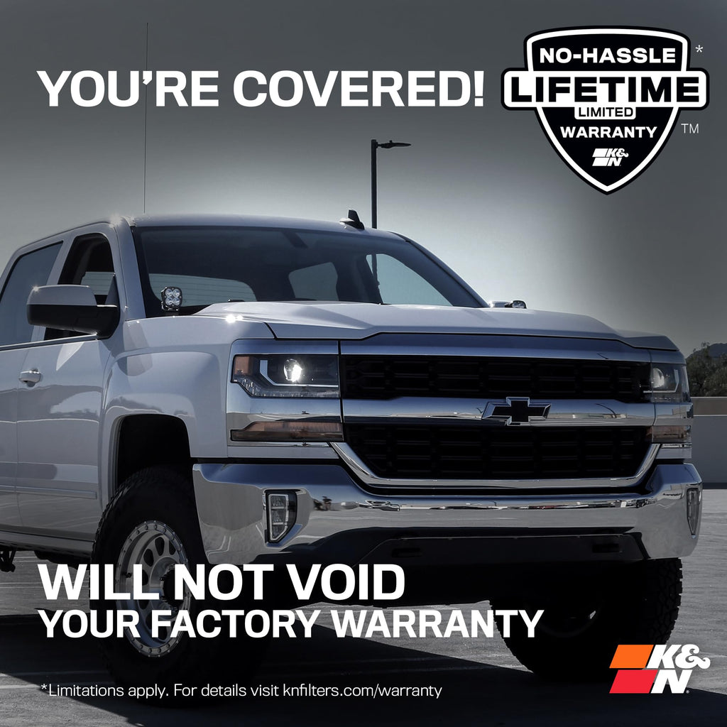 K&N Cold Air Intake System: High-Flow Air Filter, Increase Performance & Towing: Compatible with 2009-2014 Chevy/GMC/Cadillac Silverado, Suburban, Tahoe, Sierra, Yukon, Escalade, Avalanche, 57-3070