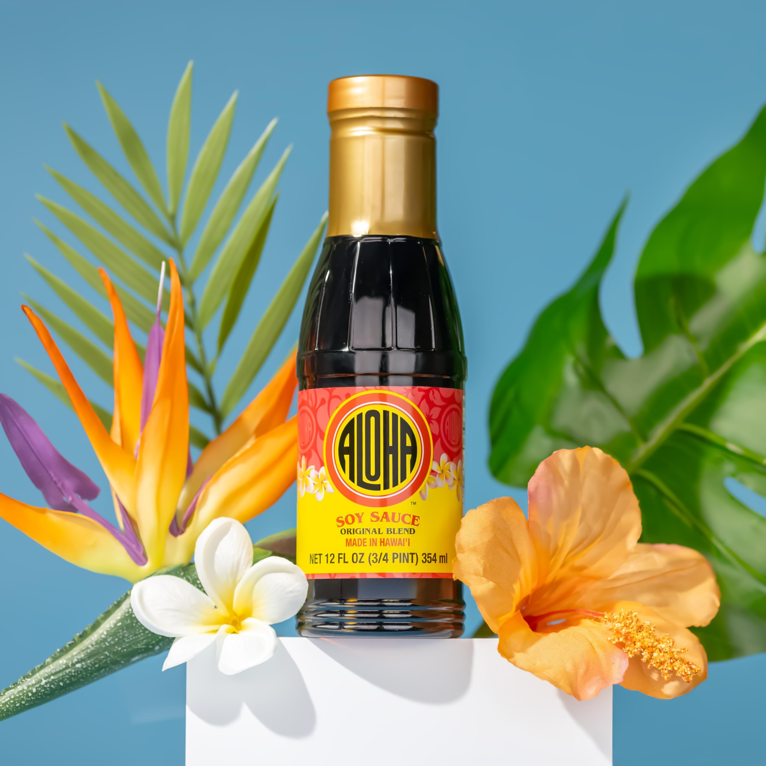 Aloha Shoyu - Lower Salt Soy Sauce with 25% Less Sodium - Versatile and Balanced Shoyu Sauce - Made in Hawaii - 12 oz. Bottle