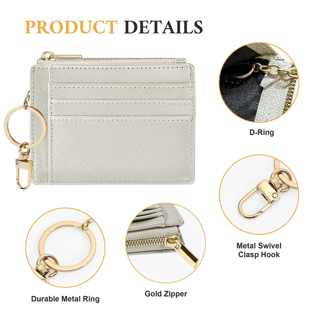 Sodsay Card Case Slim Front Pocket Wallet for Women Credit Card Holder with Keychain | Slim, Credit Card Holder, Front Pocket, with Keychain | Slim