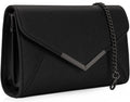 DEXMAY Women Envelope Clutch Faux Saffiano Leather Evening Handbag Foldover Clutch Bag Formal Dressy Purse