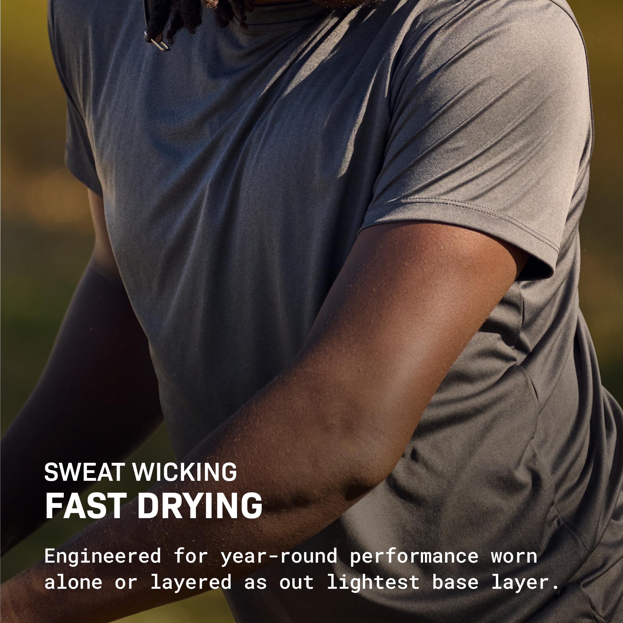 TRUEWERK Men's UPF 50+ Sun Protection Shirt - B1 Short Sleeve Work Tee, Moisture Wicking, Lightweight