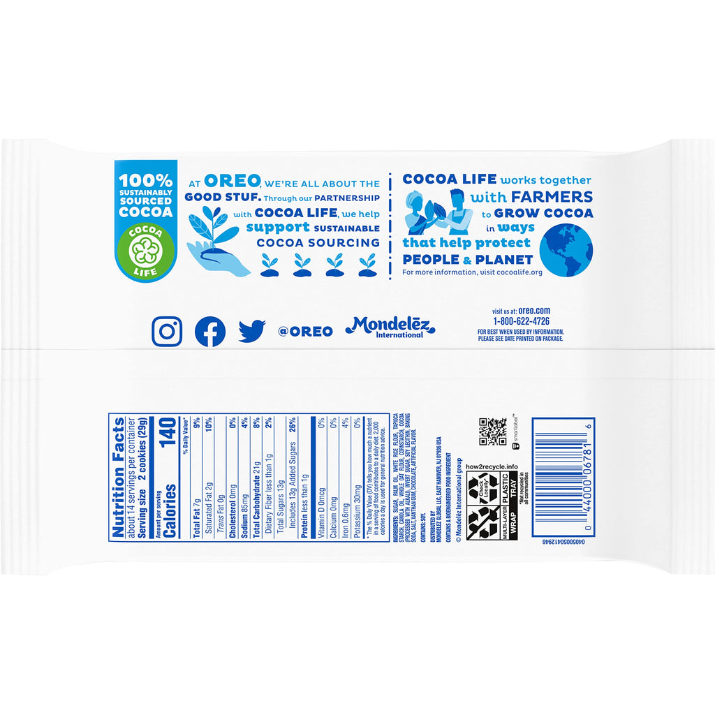 OREO Double Stuf Golden Sandwich Cookies, Family Size, 20 oz