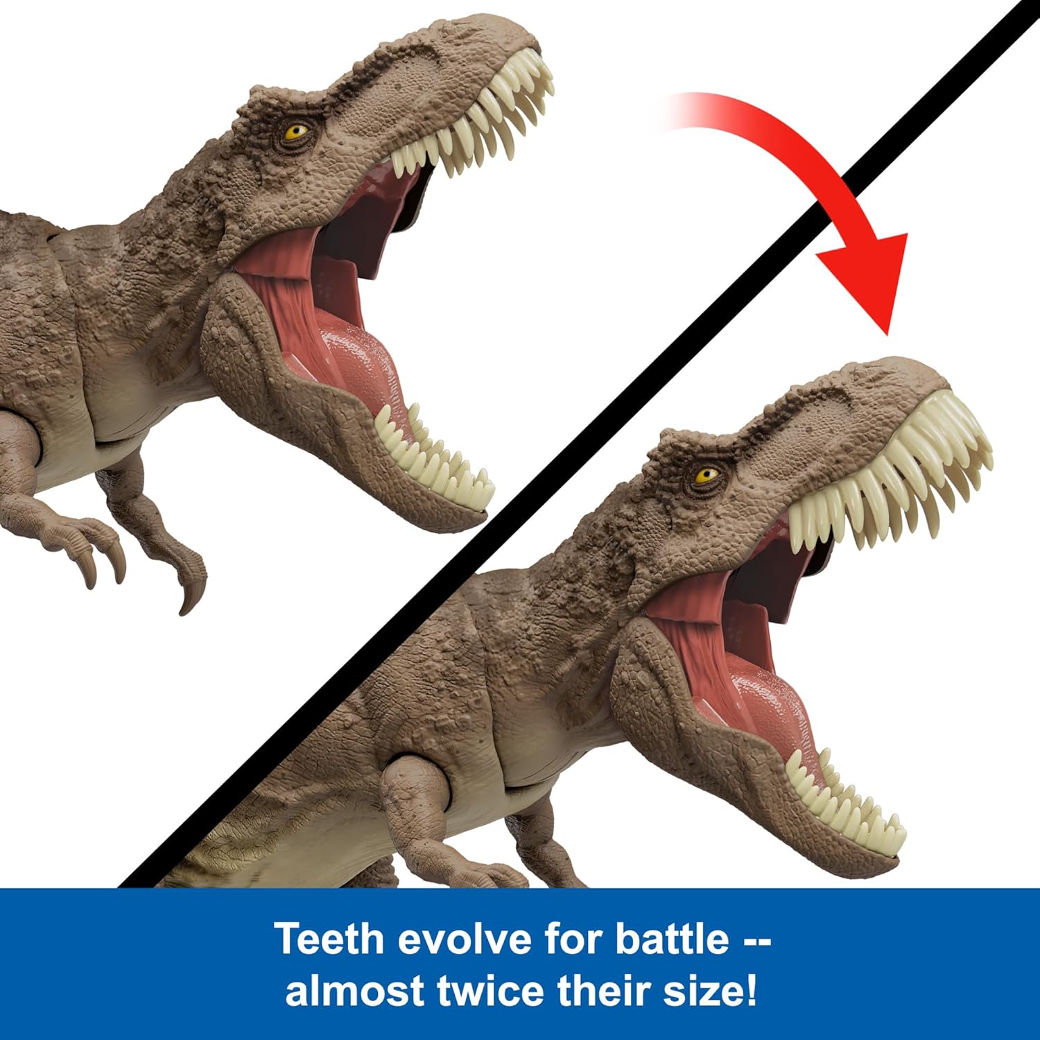 Mattel Jurassic World T. rex Dinosaur Toy with Sound & Movement, All-Out Attack Tyrannosaurus Rex Action Figure with Rampage Attack, Plus Digital Play