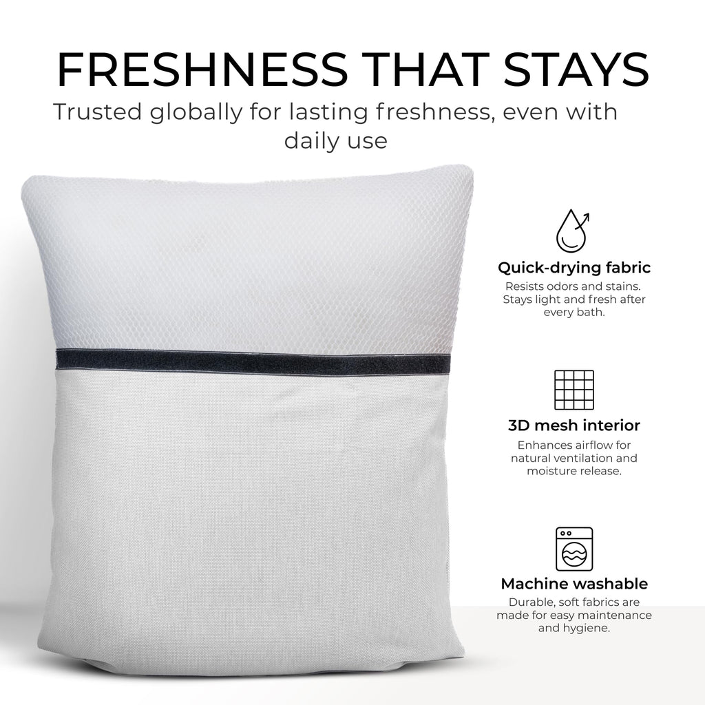 Luxury Bath Pillow for Tub - Thick and Comfortable Bathtub Pillow Support for Head and Neck and Back - Washable Quick-Drying Bath Pillows - Bath Cushion for Home Spa - Fits Any Bathtub - Dark Gray