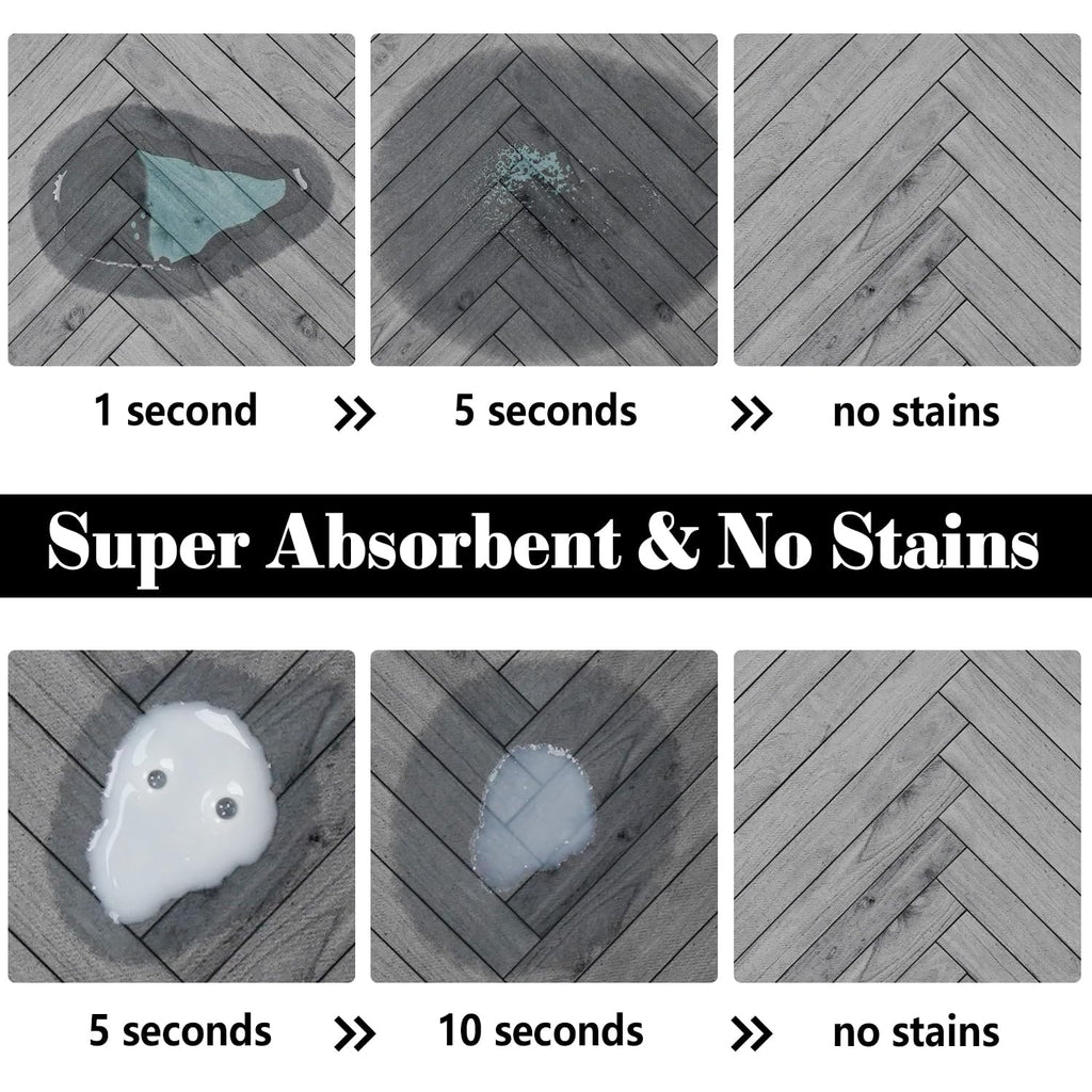 Dog Food Mats for Floors Absorbent, Pet Cat Food Mat - Quick Dry Dog Bowl Mats for Food and Water, Eco-Friendly Boho Pet Supplies