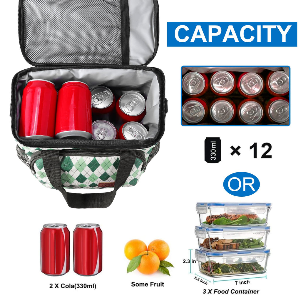 Femuar Lunch Bags for Women/Men, Insulated Lunch Bag for Work Office Picnic - Large Lunch Cooler Bag Leakproof Lunch Box with Adjustable Shoulder Strap for Adults - Grey (15L)